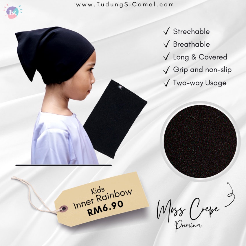 Inner Rainbow MossCrepe by TudungSiComel | Shopee Malaysia