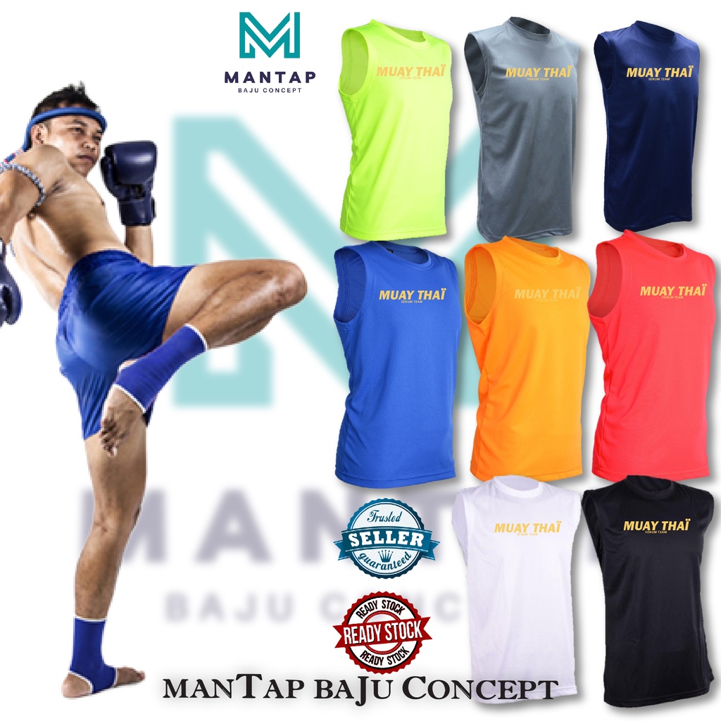 Muay Thai Full Contact Mens Martial Arts Vest MMA Kick Boxing Training Tank  Top