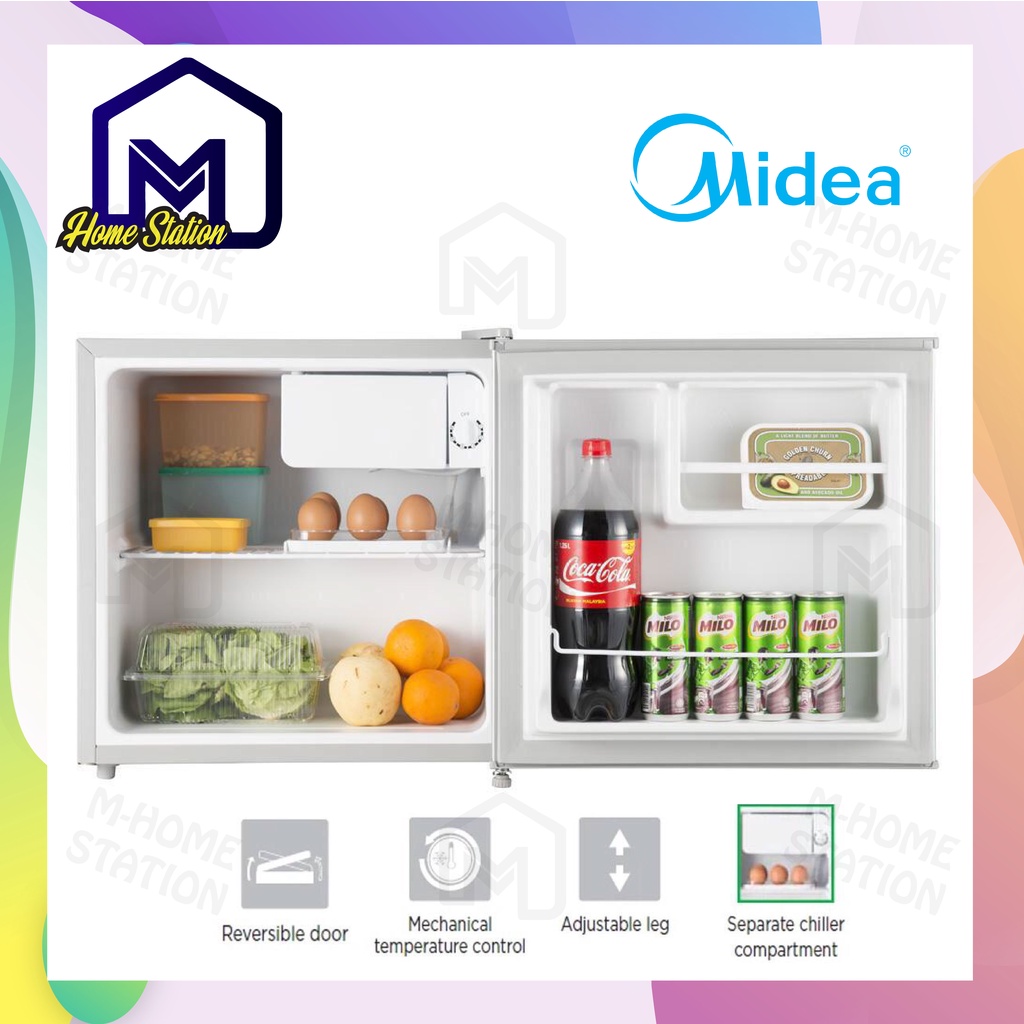 Midea 50L Mini Bar Refrigerator MDRD86FGG Mini Refrigerator Fridge Peti Sejuk Kecil Kecik Mini MS 50 MS 50V MS50 Shopee Malaysia