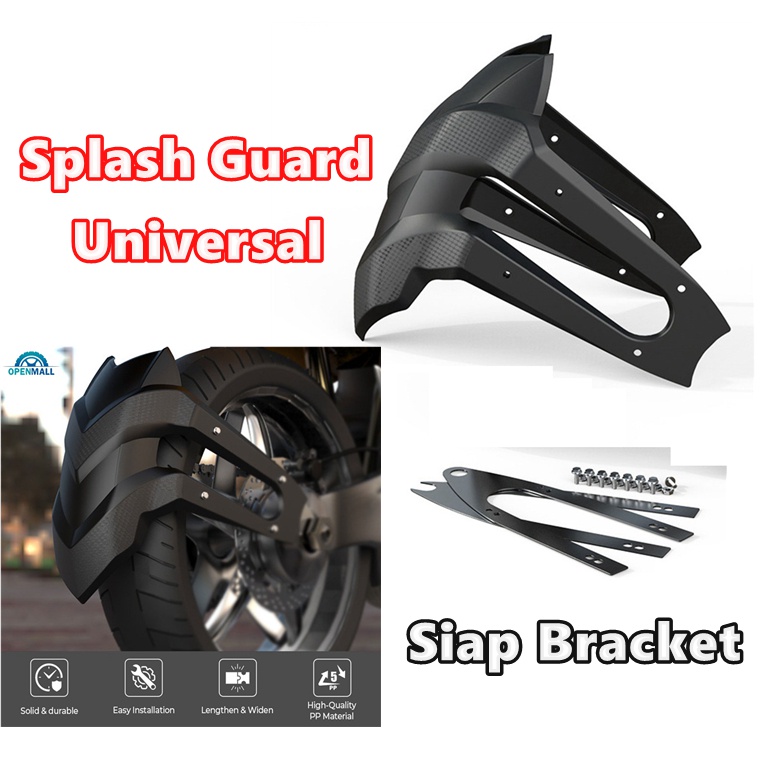Splash Guard Universal Mud Guard Rear Hugger Cover Tayar Protecotor