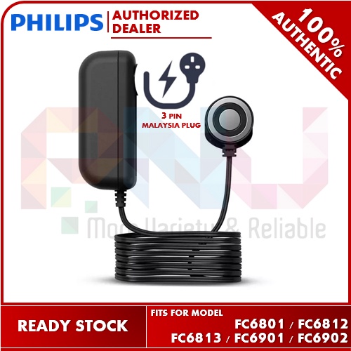 Philips 3 PIN Charger / Charging Adaptor for FC6812 / FC6901 / FC6902 / Model Amway SpeedPro Max Vacuum Cleaner