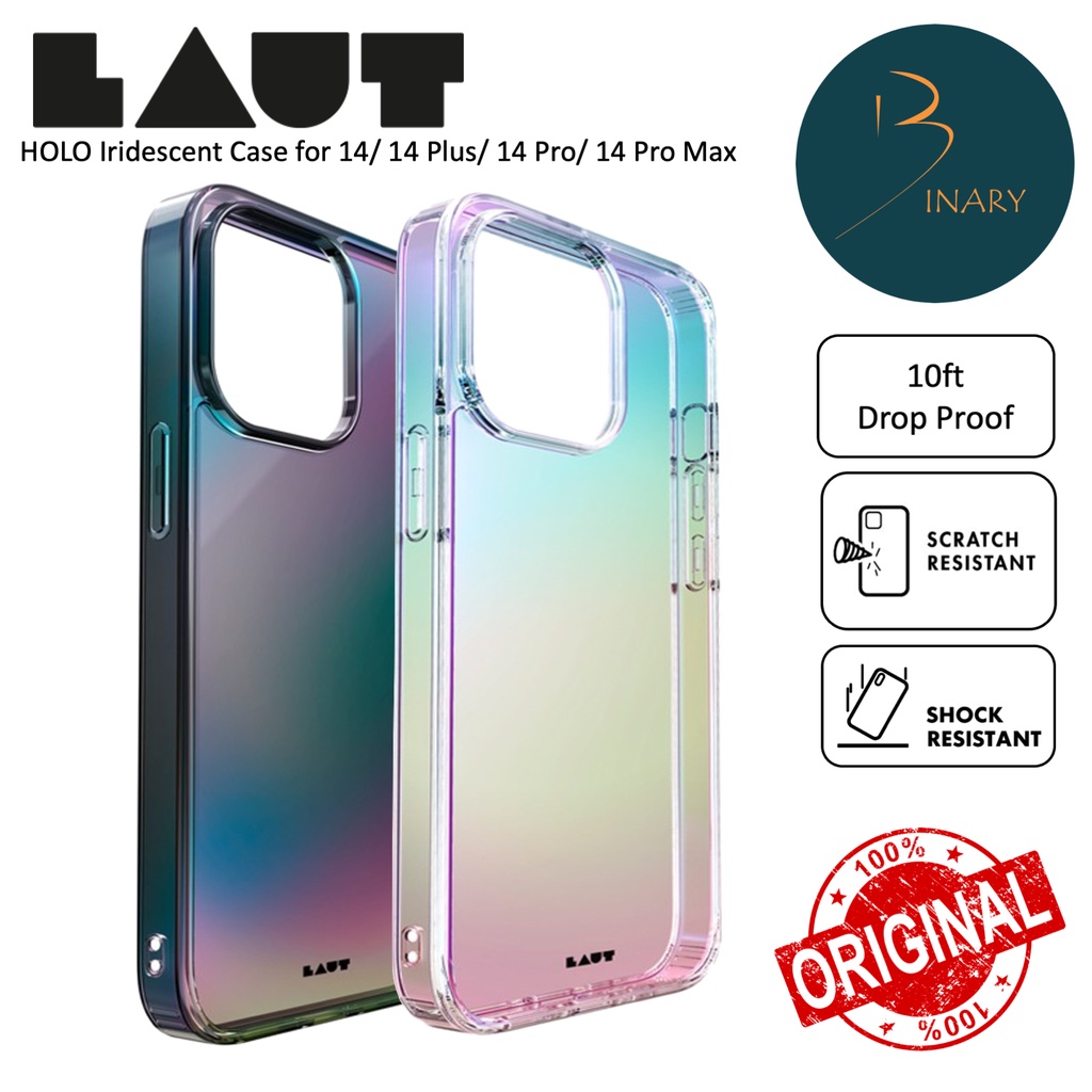 LAUT Holo (Iridescent) Protection Case for iPhone 14 14 Plus 14 Pro  14 Pro Max