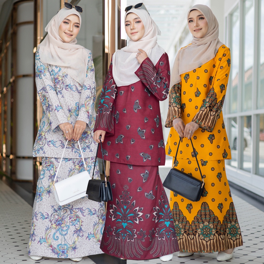 BAJU KURUNG MODEN 1.0 Shemar Collections MUSLIMAH KURUNG BATIK PRINTED ...