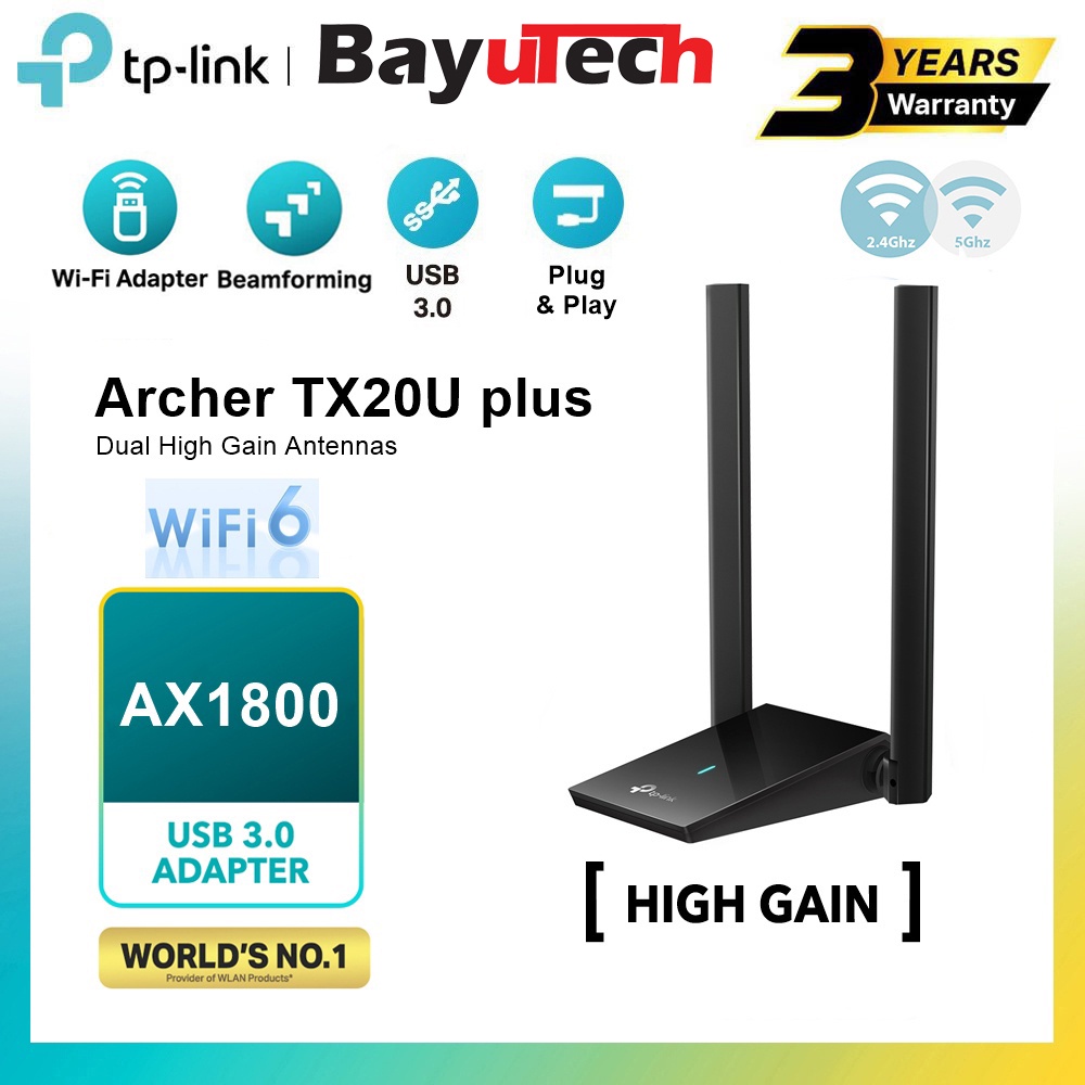 AX1800 TPLink Archer TX20U / T4U Plus AX1800 WiFi 6 Dual Band Antenna