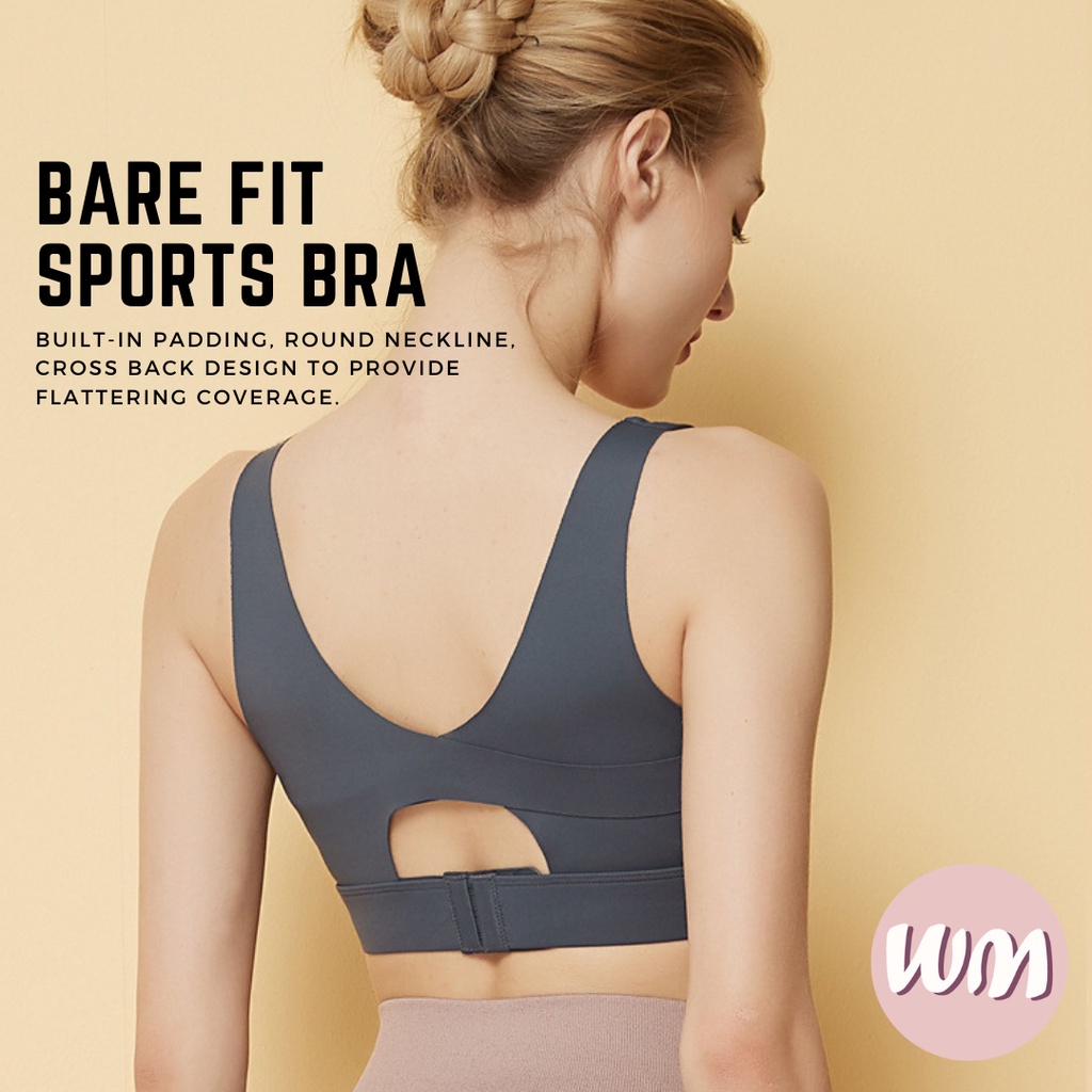 Bare Fit Sports Bra (BuiltIn Padding) Shopee Malaysia