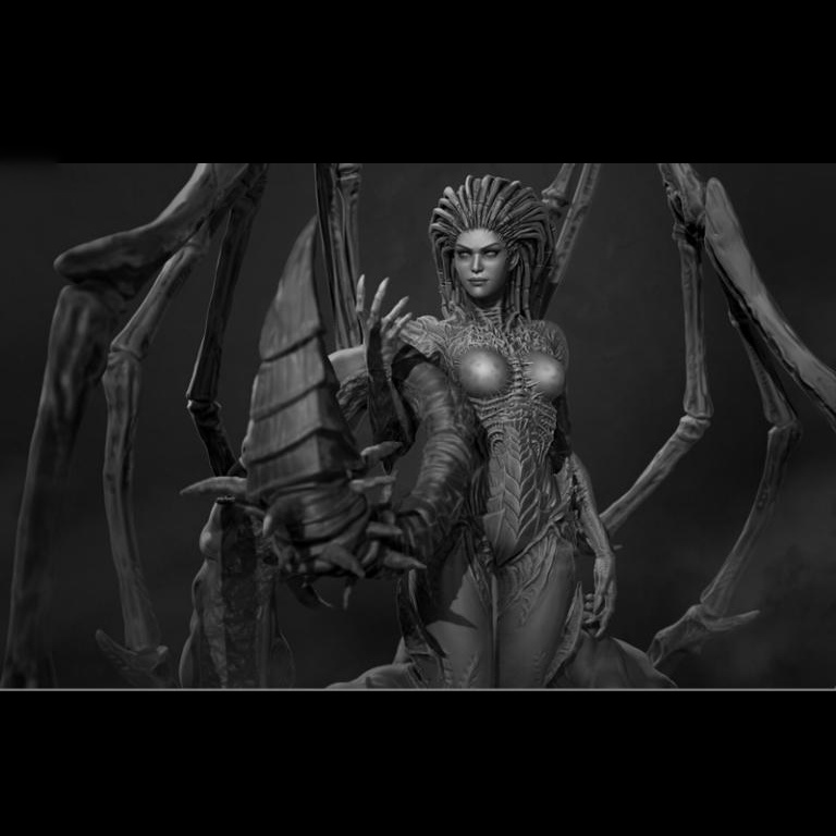 [3d Printing Service] Startcraft Sarah Kerrigan Model Made of Resin ...