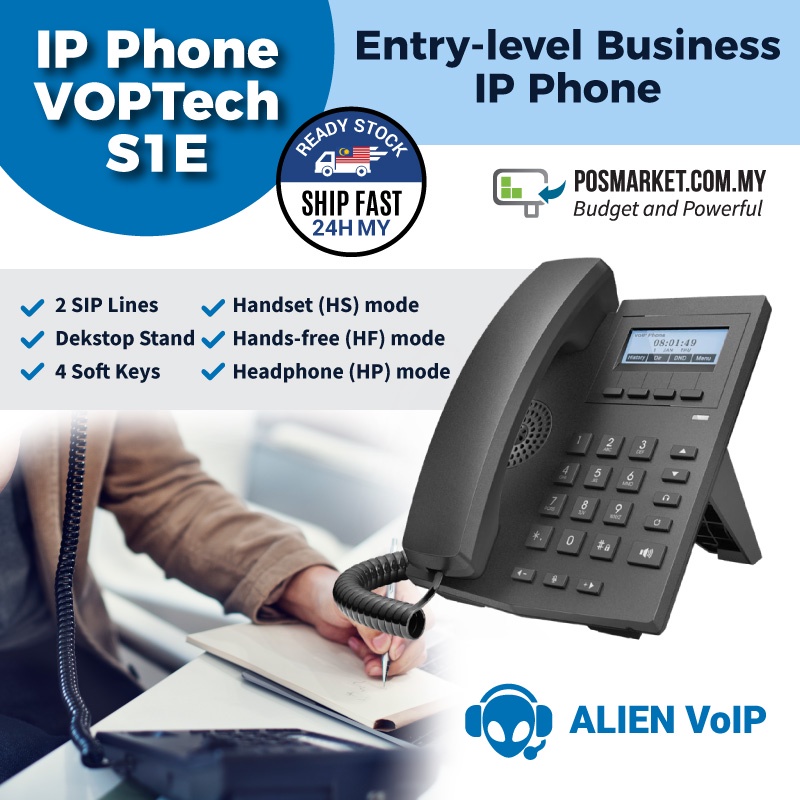 Telefon IP VOPTech S1E(IP Phone VOPTech S1E) | Shopee Malaysia