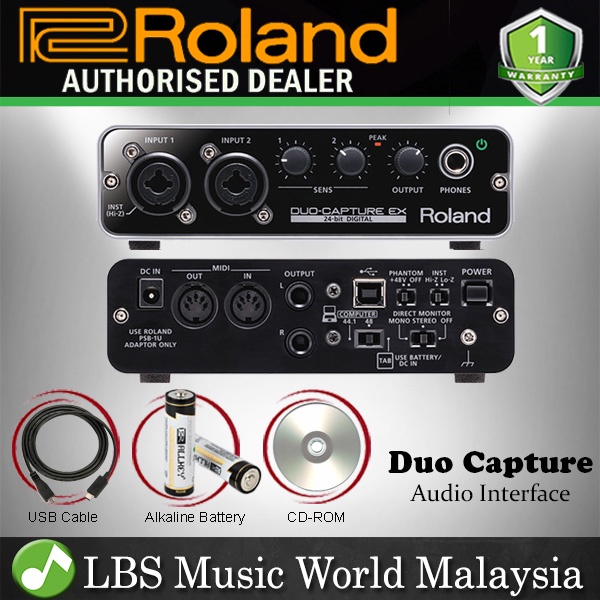 Roland Duo-capture Ex - Interface De Áudio Usb 2x2 Preto | Frete grátis