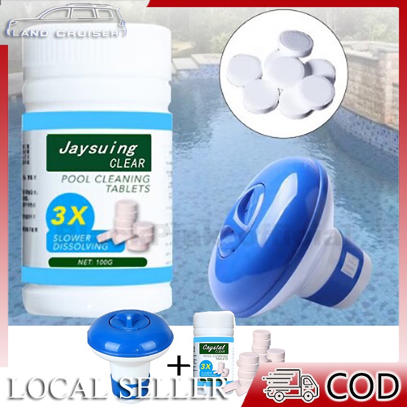 100pcs Pool Cleaning Floating with Purifier Tablets Swimming Pool ...