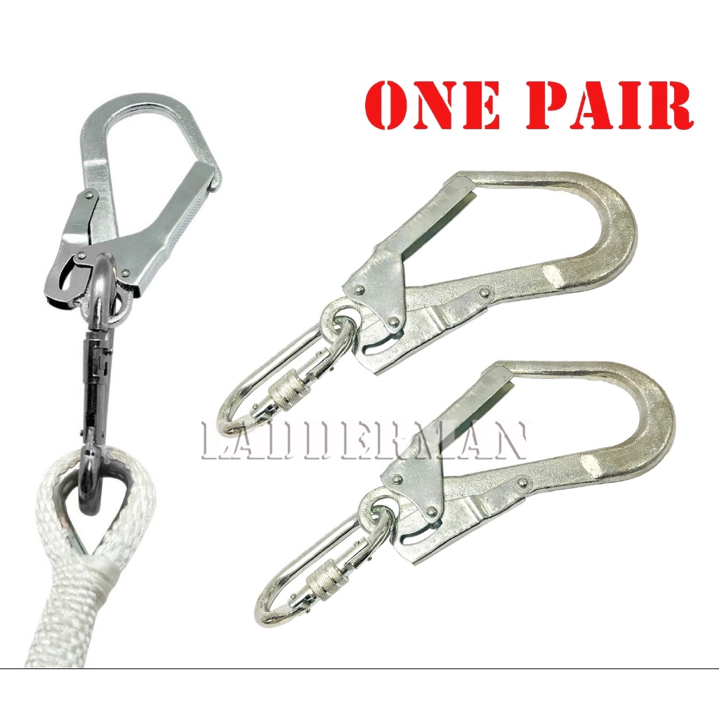 Hook and Carabineer for Emergency Fire Escape Rope Ladder (Pair