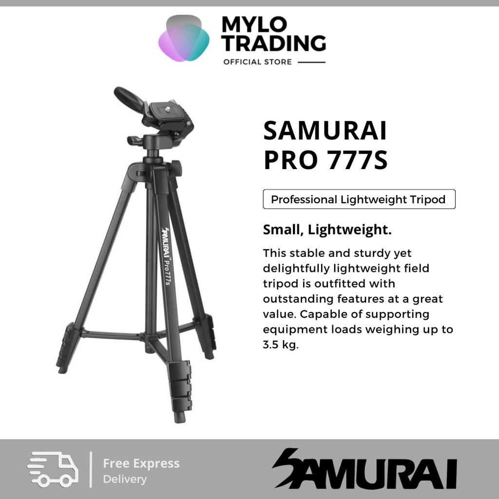 Samurai Pro 888 / Pro 888s / Pro 777s Tripod Black Shopee Malaysia