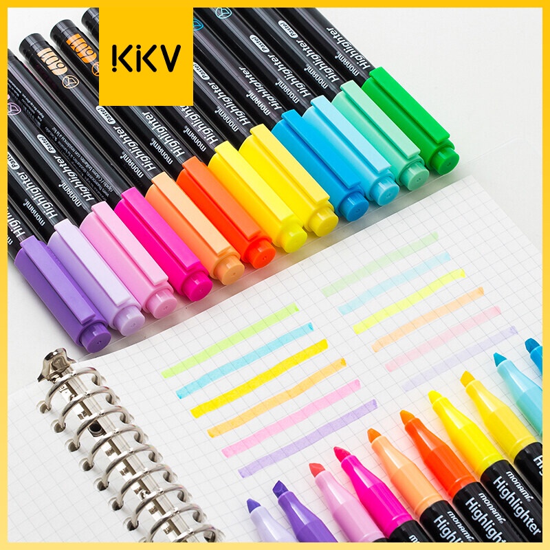 KKV - MONAMI Multicolor Highlighter Marker Pen 601 Orange/Pink/Purple ...