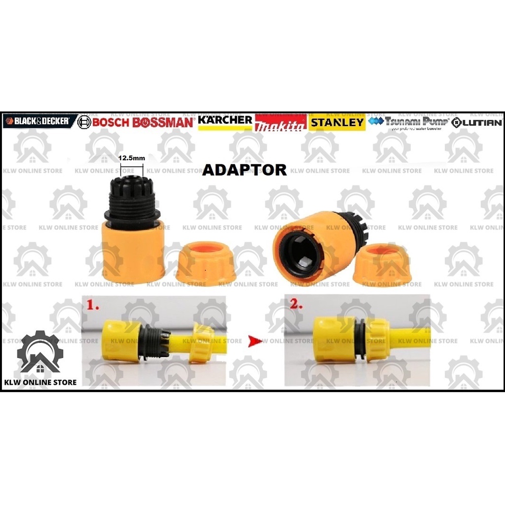 WATER FILTER WATERJET CONNECTOR ADAPTOR BLACK AND DECKER KARCHER BOSCH