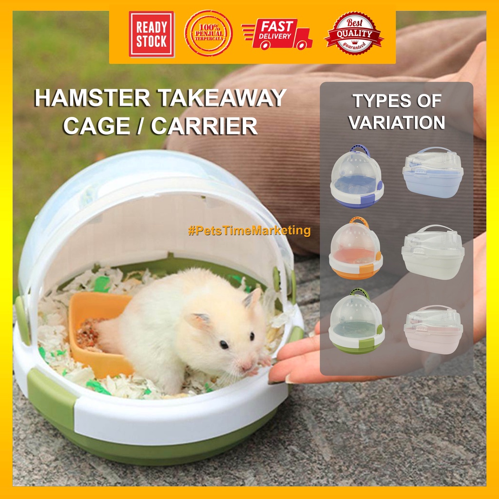 thumbnail image 2 of Portable Hamster Cage Portable Hamster Travel Carrier With Water Bottle Small Pet Transport Cage Green R 165434 2 of 9