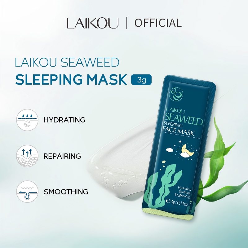 LAIKOU Seaweed Sleeping Mask Acne Skin Care Moisturizing Repairing