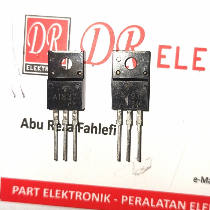 Kit Paire De Transistors 2SA1837 + 2SC4793 – 1x Chaque, Pour Ampli