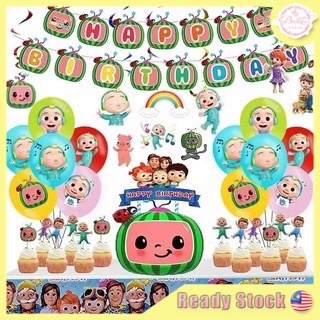 Cocomelon Birthday Theme Cupcake Sticker Topper