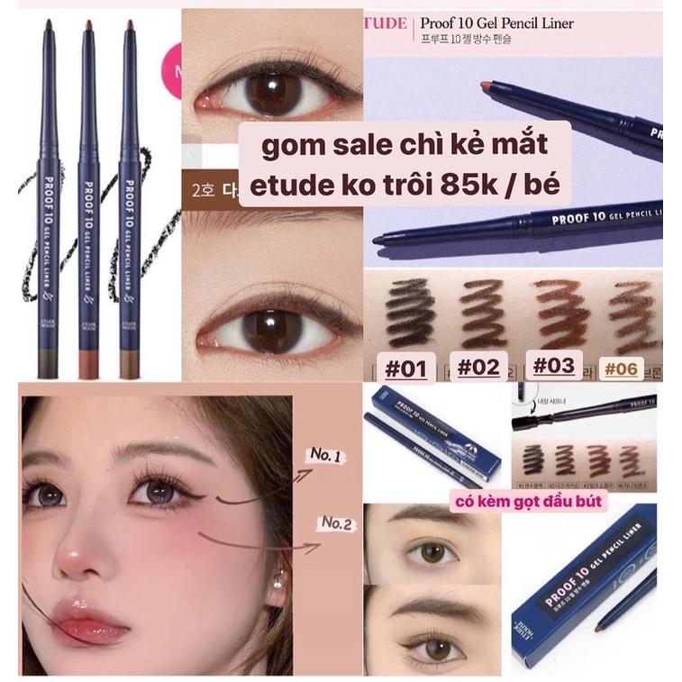 Etude House Proof 10 Gel Pencil Liner, waterproof, smudgeProof