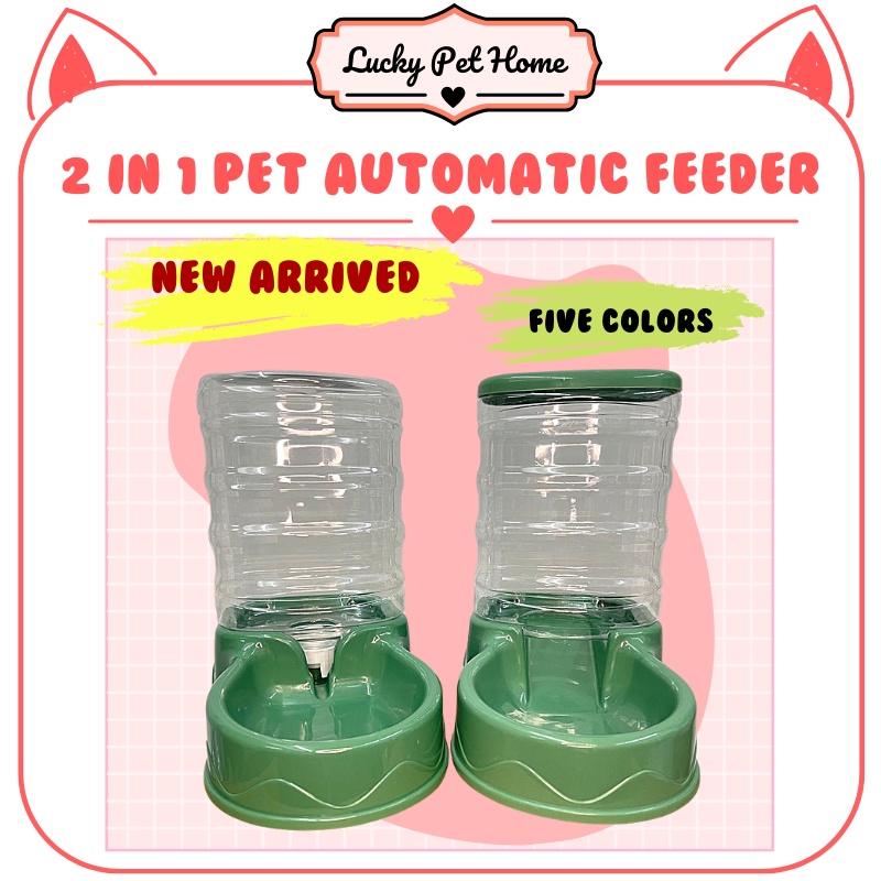 Pet Automatic Feeder Dog Cat Water Dispenser Auto Pet Feeder Water Dispenser / Anjing Kucing
