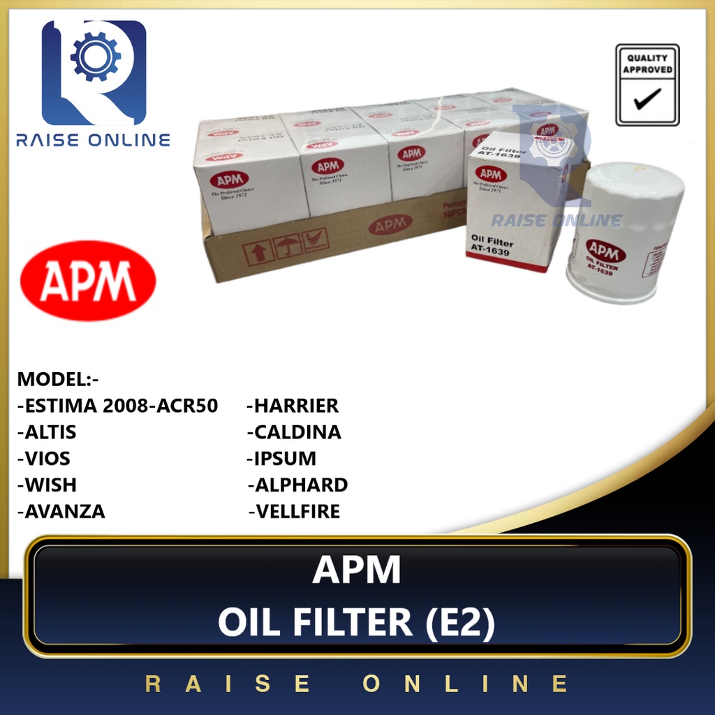 APM GENUINE TOYOTA OIL FILTER 90915 YZZE2 VIOS ALTIS CAMRY WISH