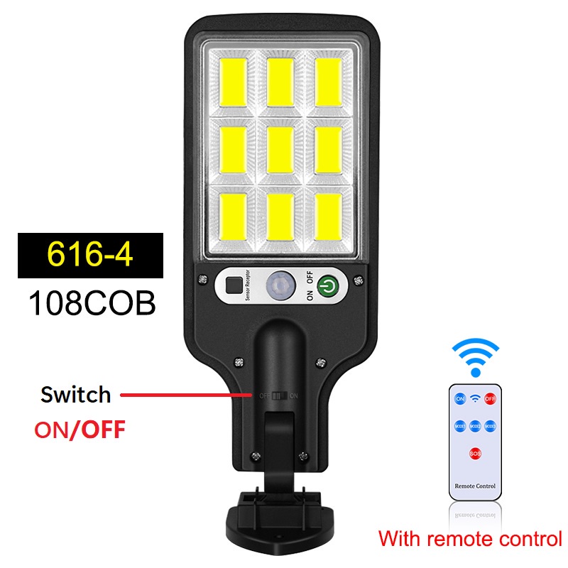 GRICH 4000W 3 Modes Solar Street Lights Outdoor Light Remote Control