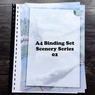 A4 Binding Set (Buku Folio) Binding Paper With Plastic Comb