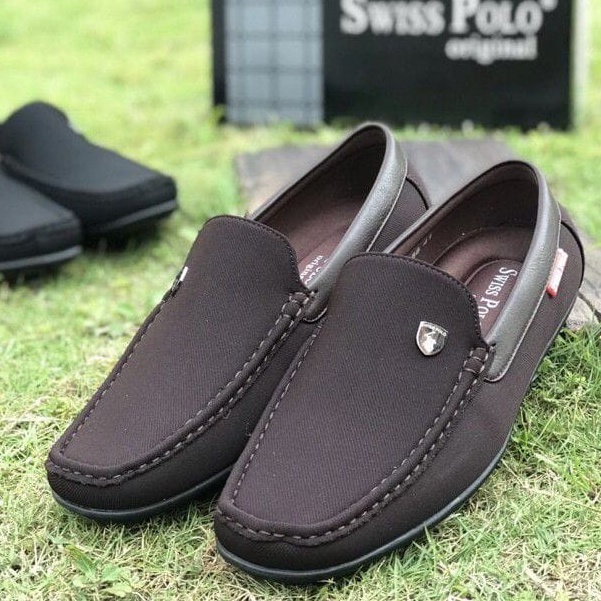 EXTRA SIZE (39-48) Swiss Polo Casual Shoes PU Leather/Kasut Lelaki (FREE 1  PAIR SOCK) Ready Stock Malaysia | Shopee Malaysia