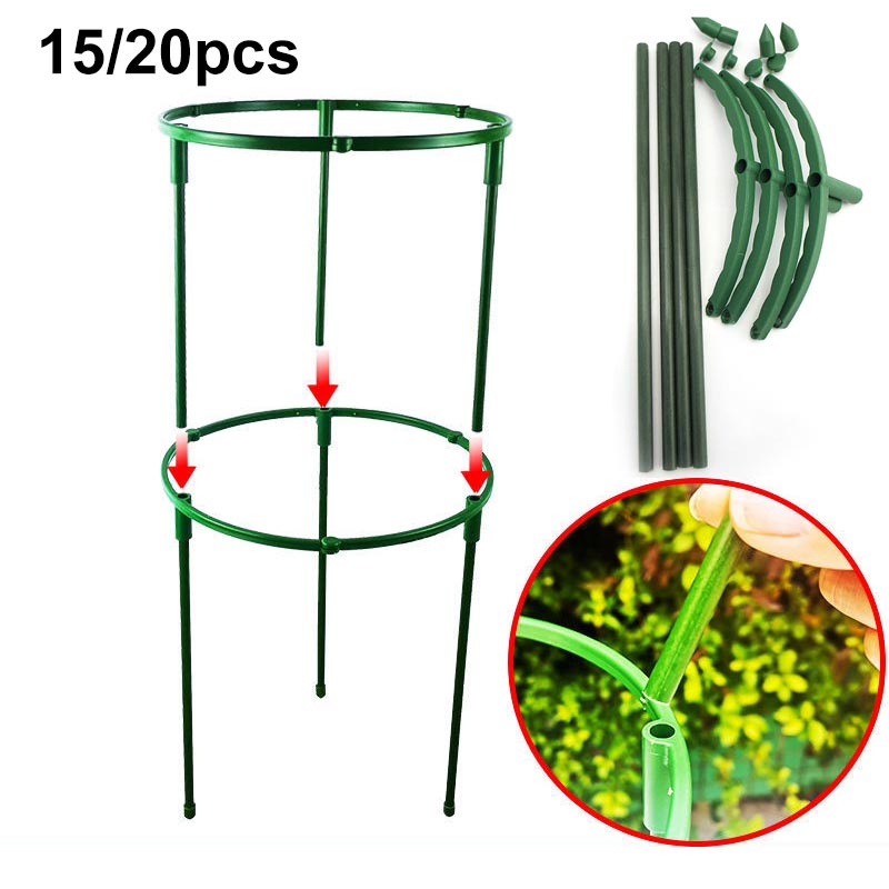 15/20pcs Garden Plant Support Cage Plie Stand for Flowers Greenhouse ...