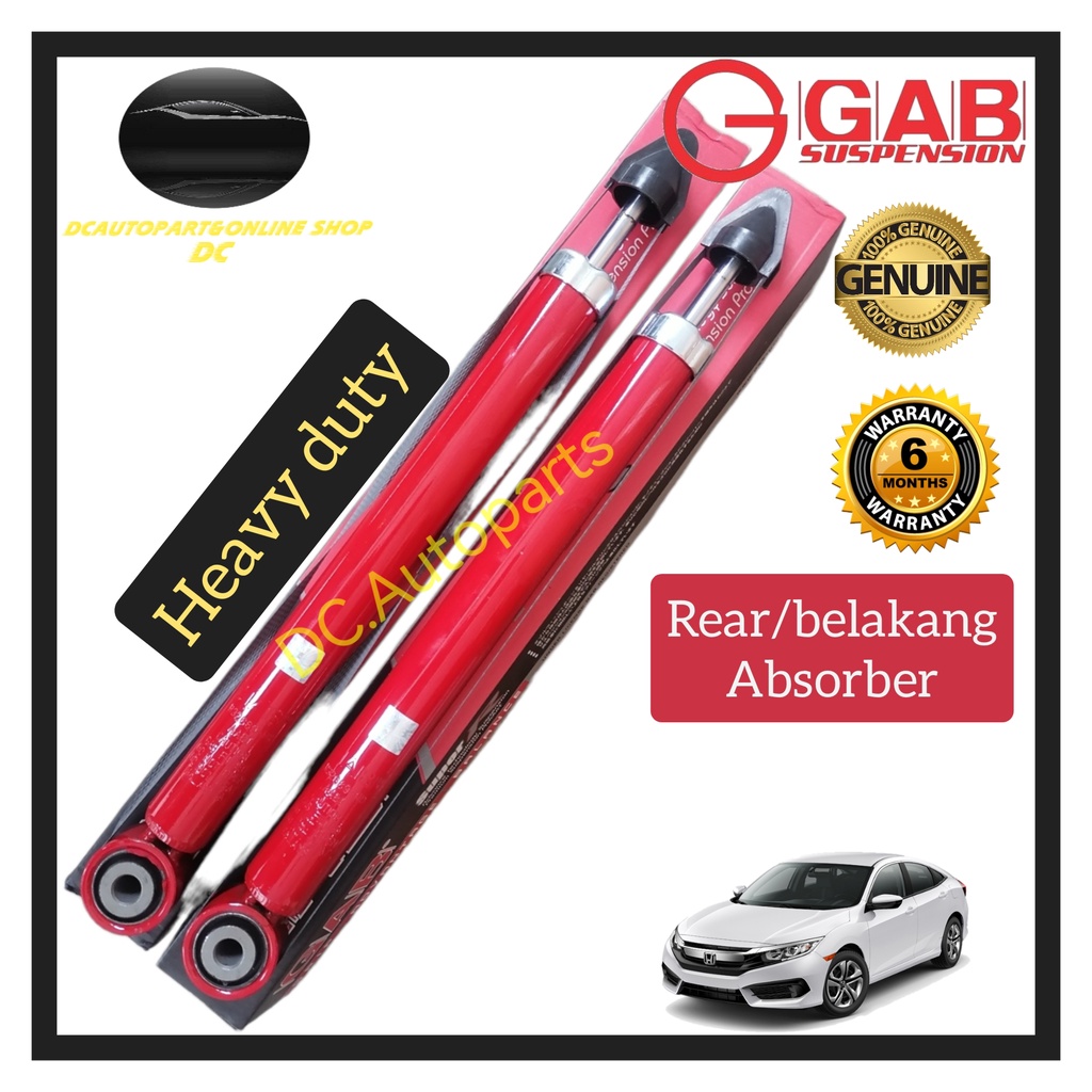 ORIGINAL GAB SUPER R HEAVY DUTY SPORT HONDA CIVIC 1.5 2.0 FC TEA REAR ...