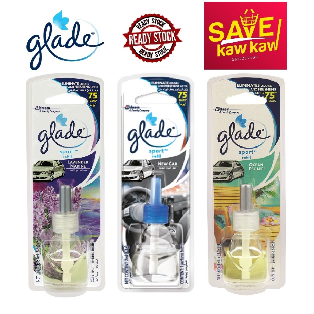 GLADE Sport Car Air Freshener Refill 7ml Car Perfume/Pewangi Kereta