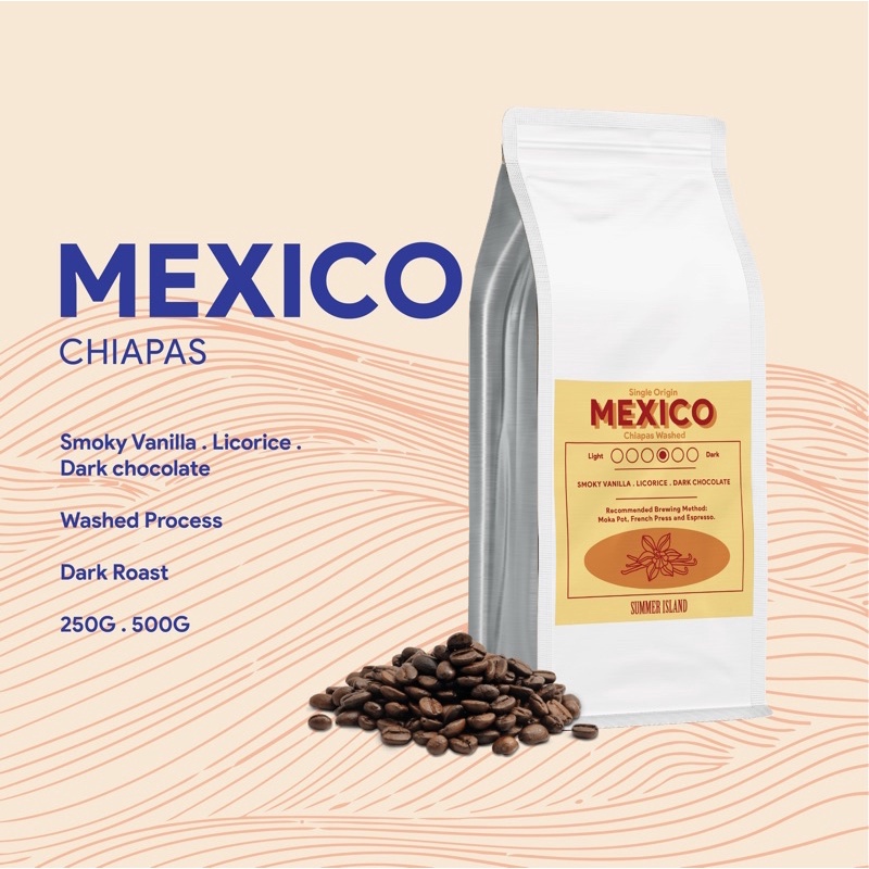 [Summer Island] MEXICO CHIAPAS 250G / 500G Roasted Coffee Beans 100% ...