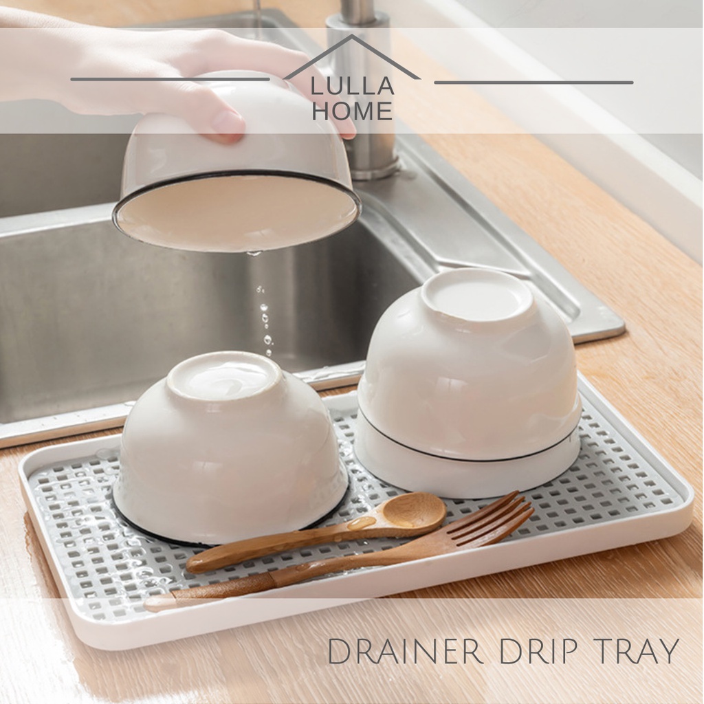 LullaHome Dish Drain Tray Board Kitchen Counter Coffee Tea Tray Mug Cup