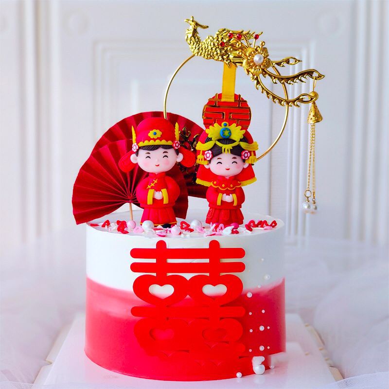 Chinese Wedding Cake Decoration Cake Topper Shopee Malaysia