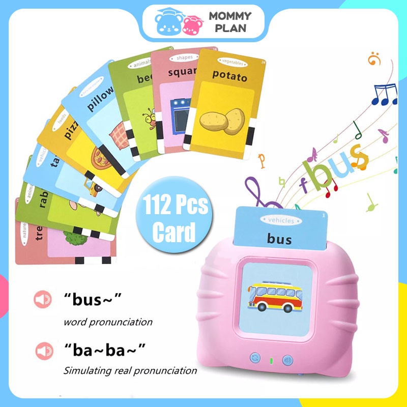 112 Pcs Dual langguage Card Early Education Device Flash Card Kids ...