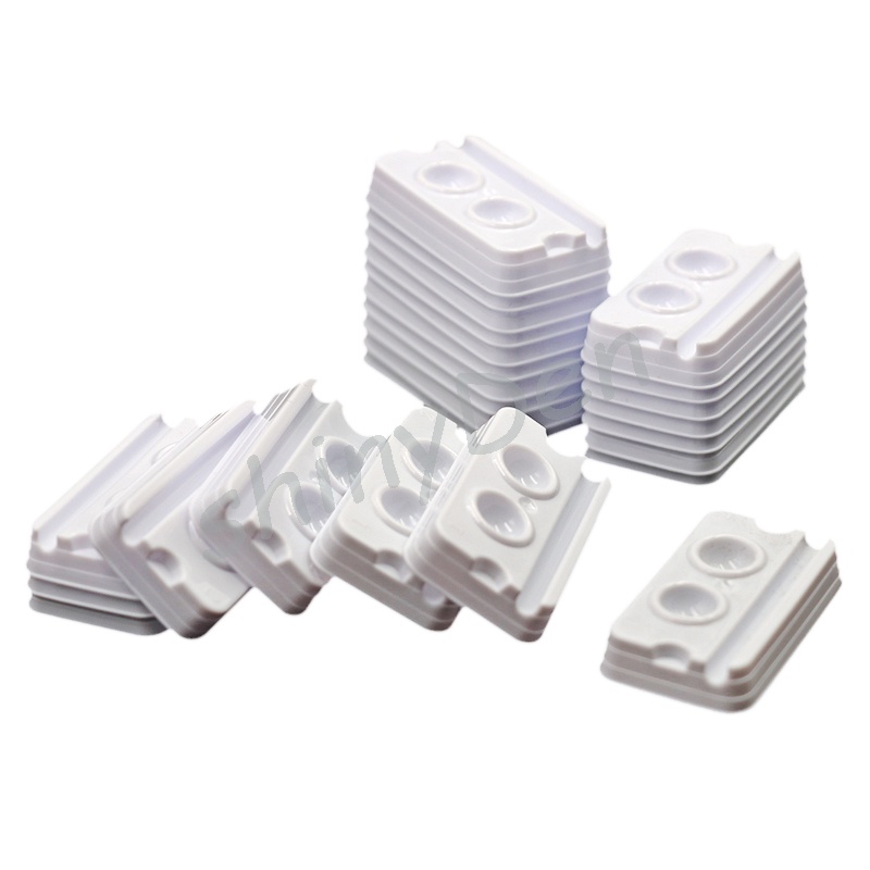 50pcs Dental Adhensive Mixing Tray Dental Disposable 2 Holes / 4 Holes