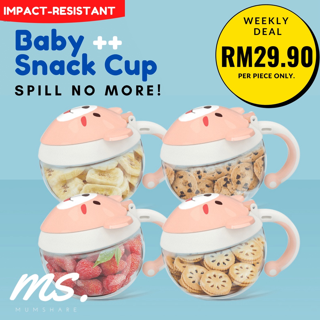 IMPACT RESISTANT] Cute Baby Snack Cup/Baby Snack Bowl/Baby Snack