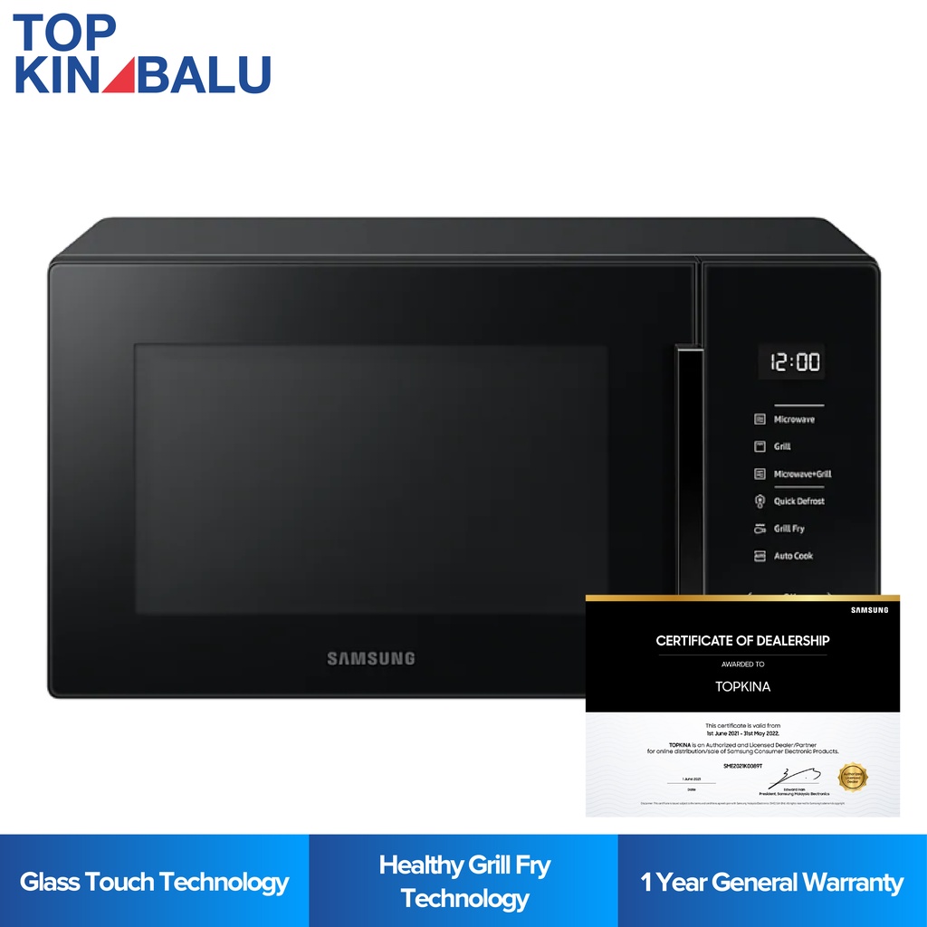 SAMSUNG 23L MG23T5018CK/SM GRILL MICROWAVE OVEN WITH HEALTHY GRILL FRY