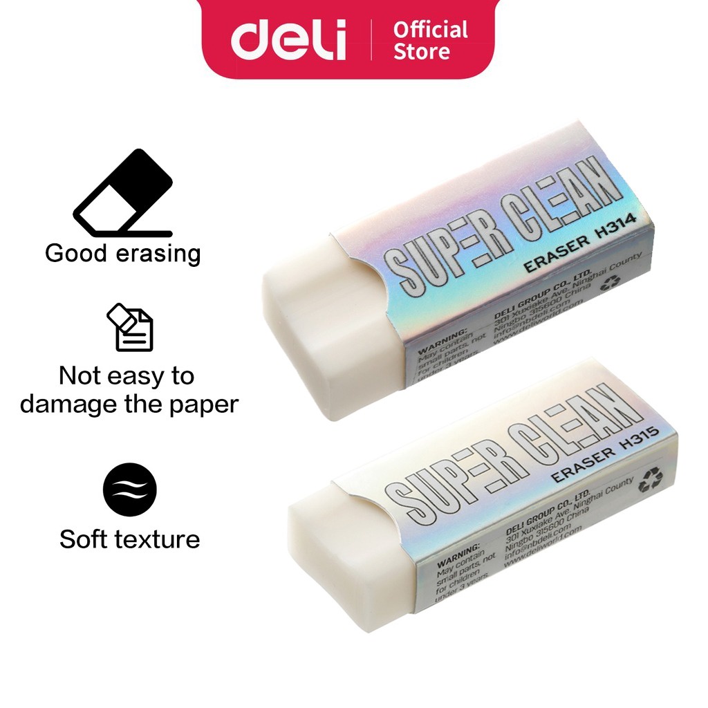 Deli Eraser EH314 Super Clean U-shaped Groove Shape Small & Big Size ...