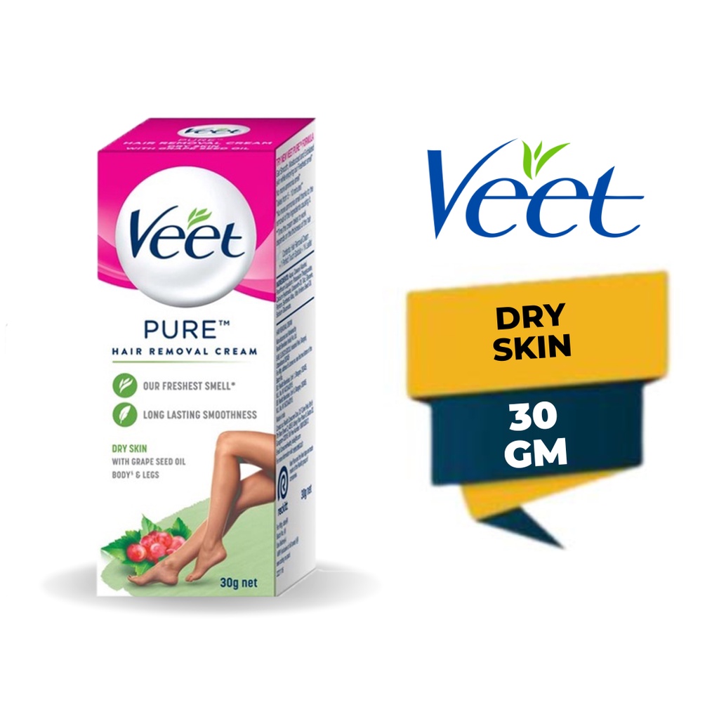 (ORIGINAL) VEET PURE HAIR REMOVAL CREAM DRY SKIN 30GM Shopee Malaysia