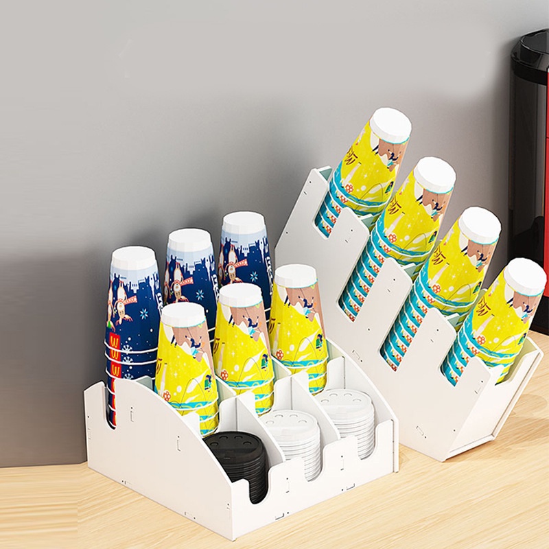 Kitchen cup organizer rack coffee creamer storage rack dust proof ...