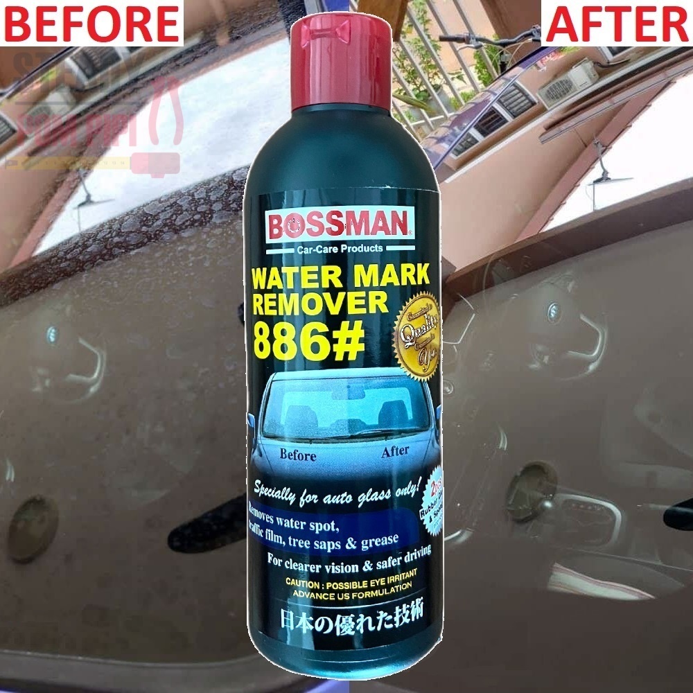 BOSSMAN 250ML 886 CAR GLASS WATERMARK REMOVER / WINDOW WATERMARK