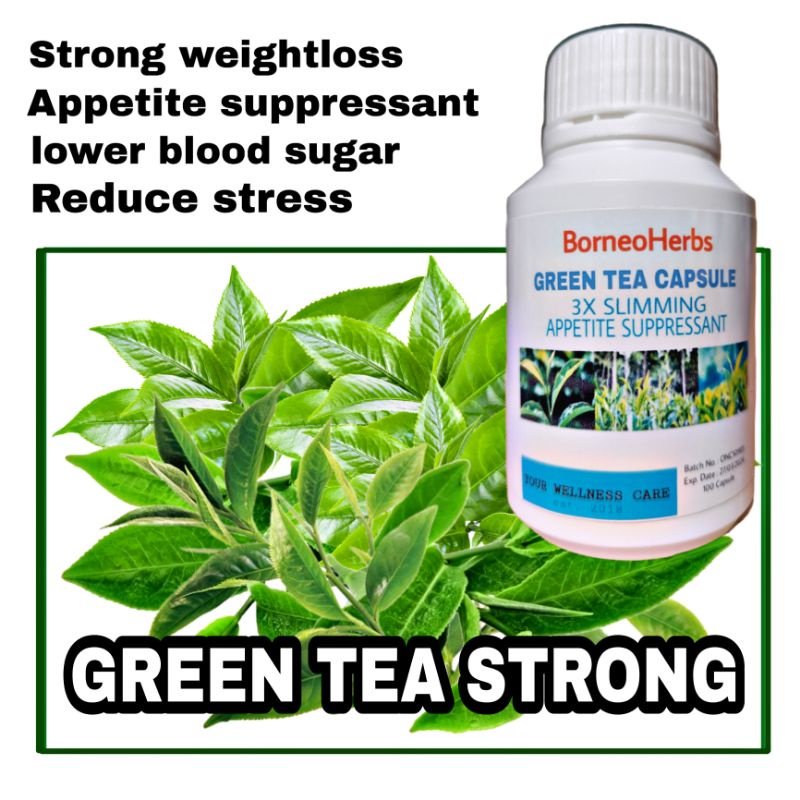 KAPSUL GREEN TEA( 100 kapsul) 100 Original Powder KURUS TAHAN LAPAR