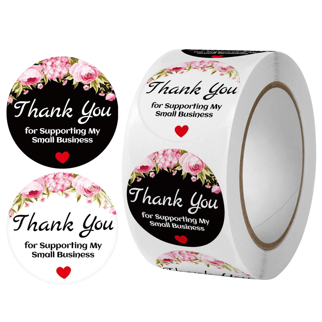 500pcs/Roll Thank You Sticker Seal Tape Label Sticker Food Sticker Door ...