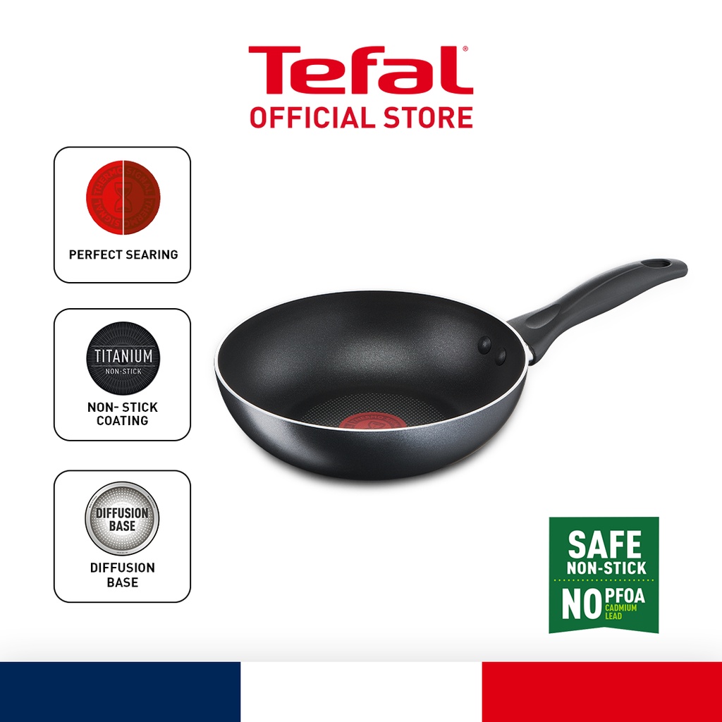 Tefal Cook & Clean Frypan 26cm (Nonstick Cookware, Titanium Nonstick