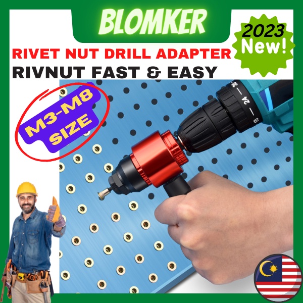Rivet Nut Rivnut Gun M3M8 Cordless Drill Electric Adapter Insert Nut
