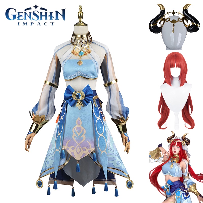 Genshin Impact Role Nilou Cosplay Costume Wig Halloween Carnival Party Prop Comic Con Shopee 3503