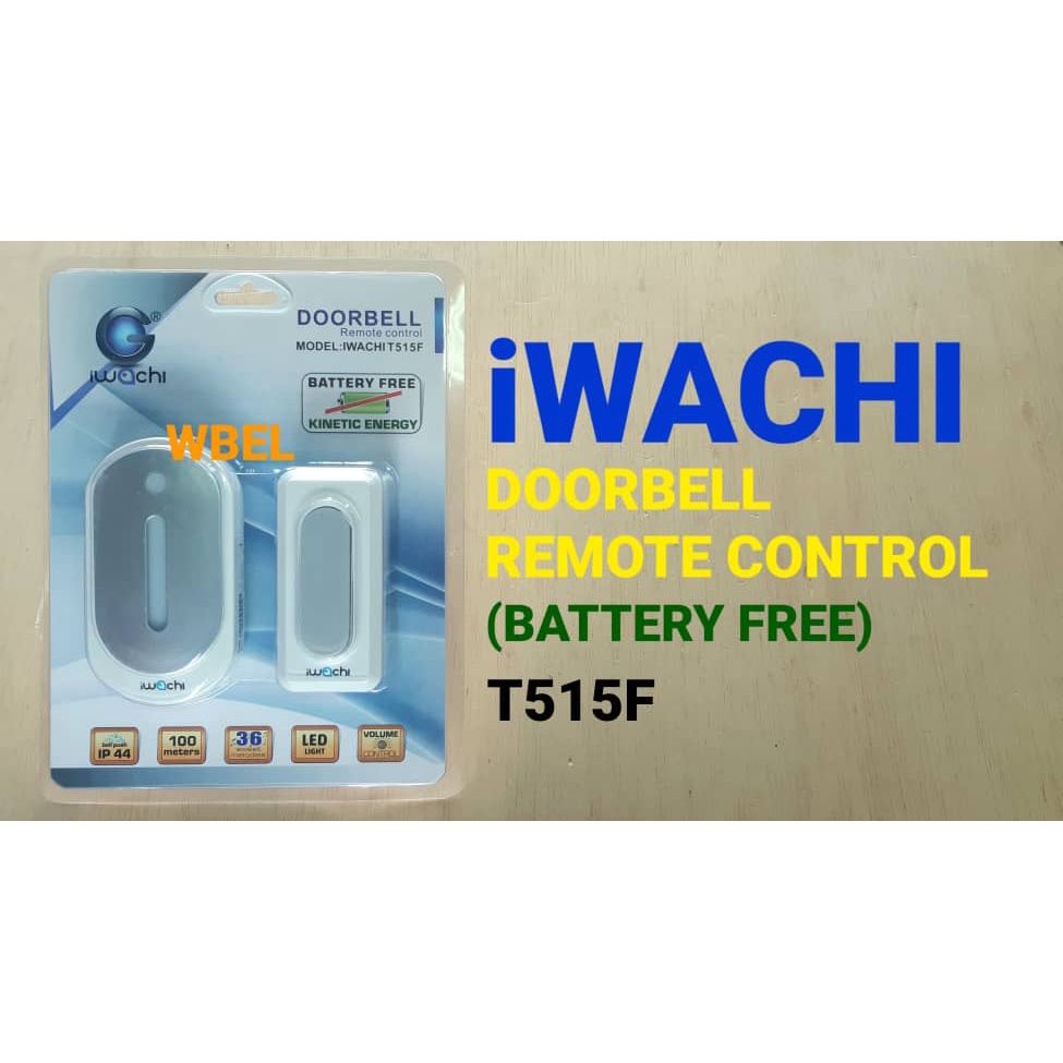 iWACHI DOOR BELL KINETIC ENERGY REMOTE CONTROL (BATTERY FREE) | Shopee ...