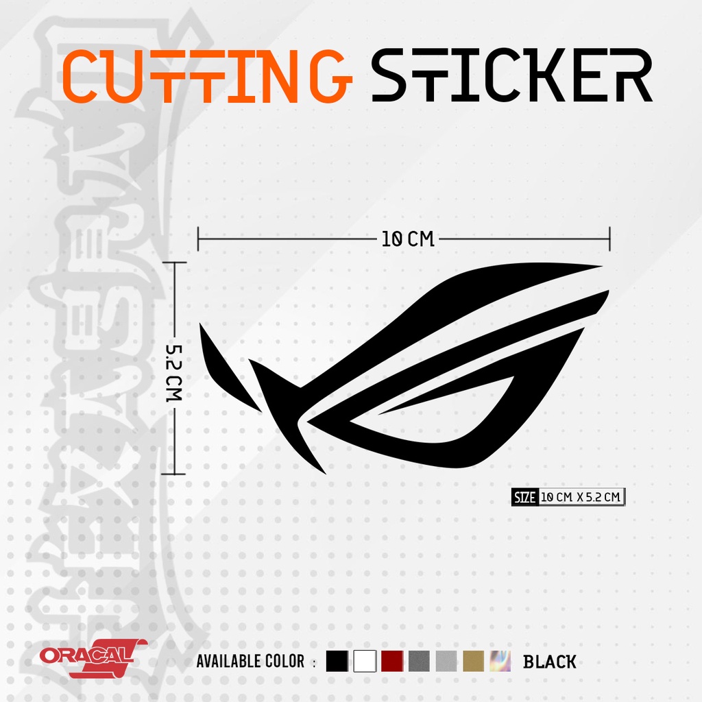 Cutting Sticker ASUS Rog Logo Asus Rog Logo Cutting Sticker Shopee
