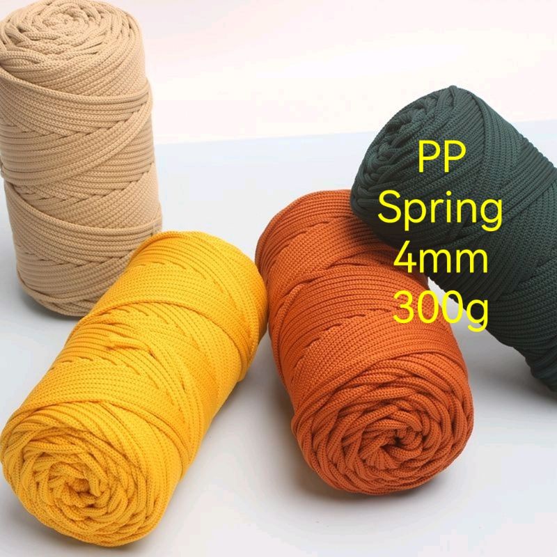 Benang PP Spring Size 4mm Benang Kait Yarn 圆股纱线 300g Ready stock ...