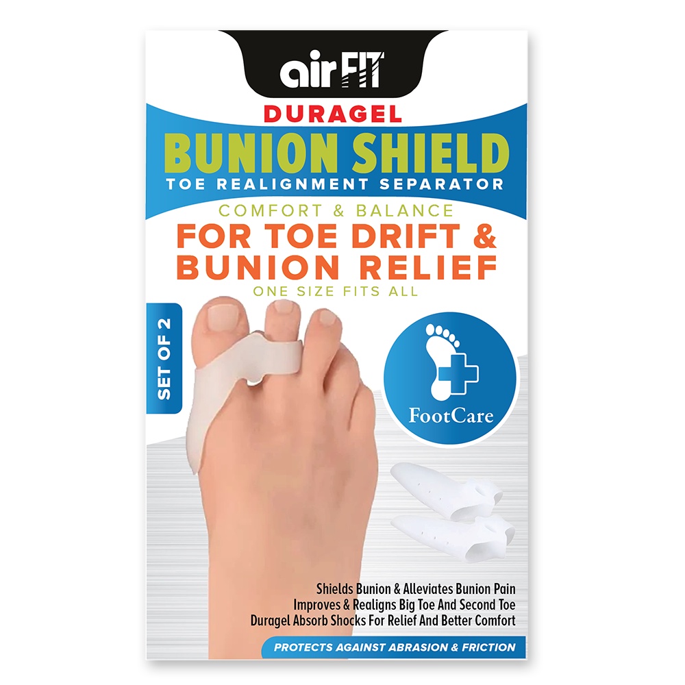 airFIT Medi Footcare Toe Realignment & Separator Bunion Shield - Set of ...